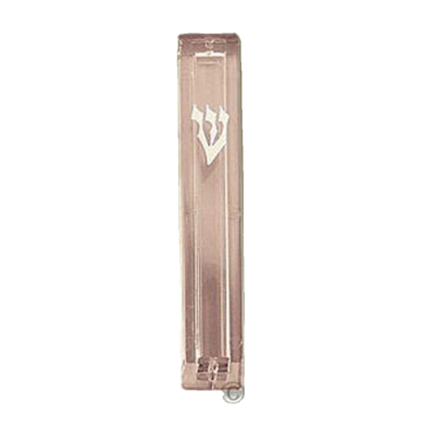 Lg Clear Lucite Mezuzah