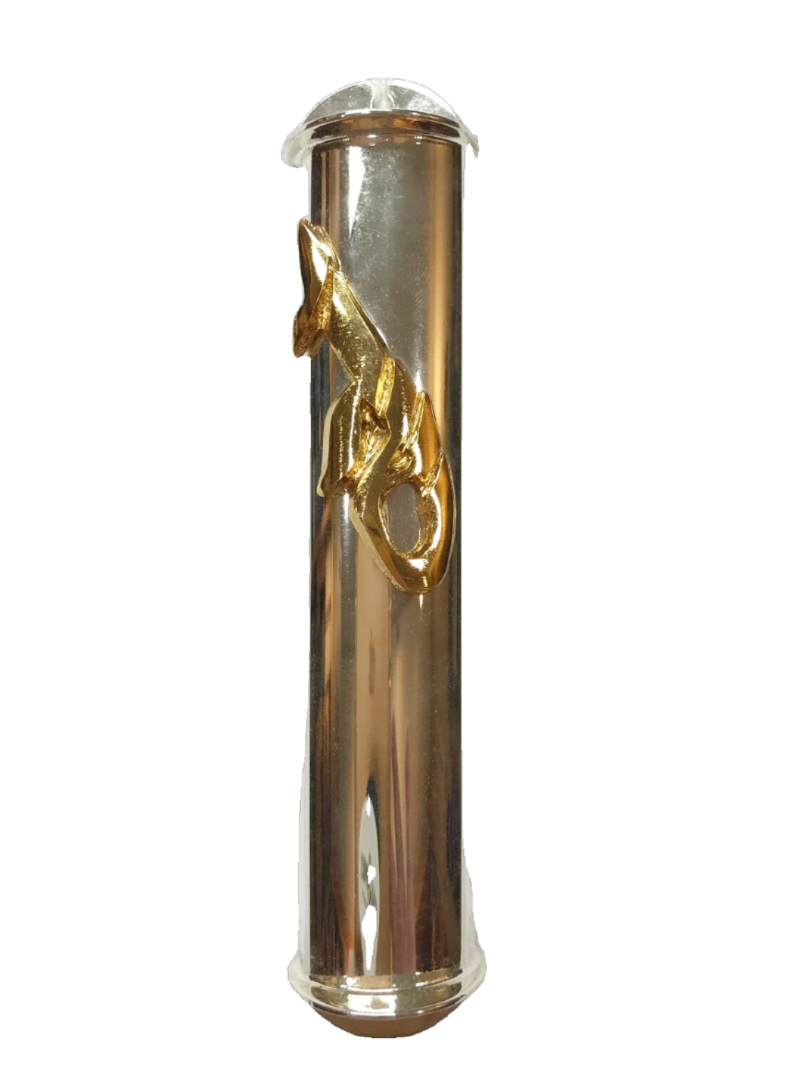 Vintage LIDAR Silver Plated Mezuzah - 24k Gold Plated "Shadai"