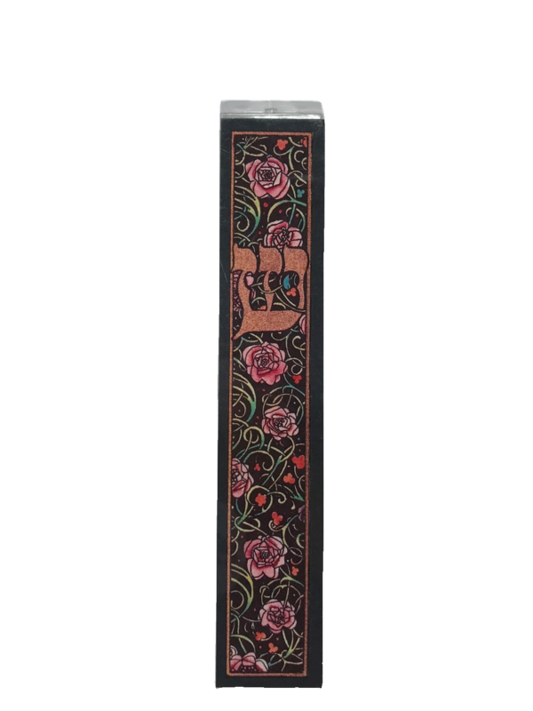 Lucite Roses Mezuzah
