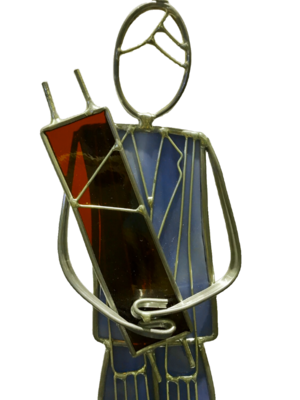 Bar Mitzvah Glass Statue