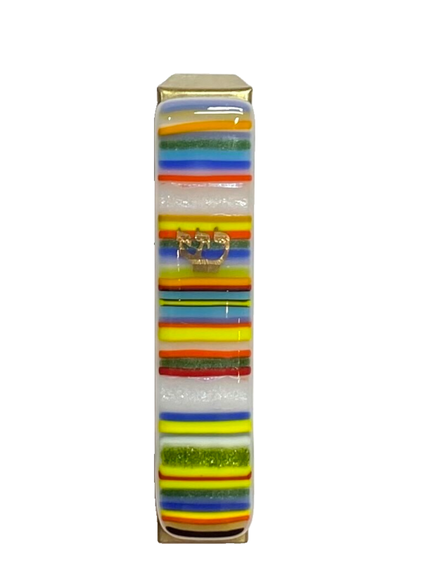 Rosenthal Rainbow Glass Mezuzah