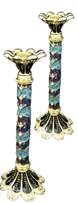 Jeweled Skinny Candlesticks