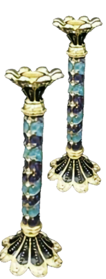 Jeweled Skinny Candlesticks