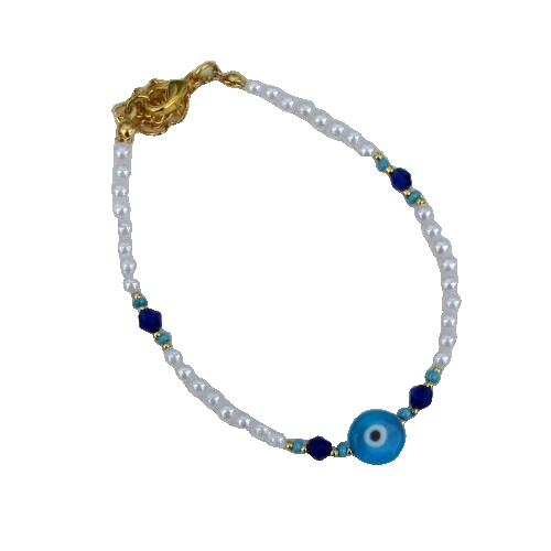 Faux Pearl/Eye Bracelet