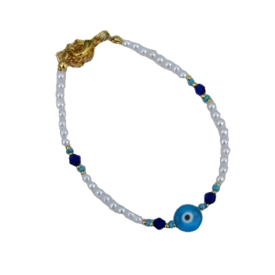 Faux Pearl/Eye Bracelet