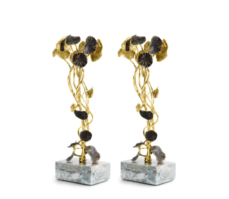 Aram Monet&#39;s Garden Gold Candleholder