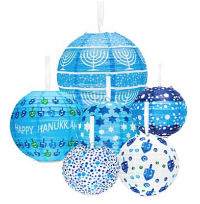 Hanukkah Round Paper Lanterns