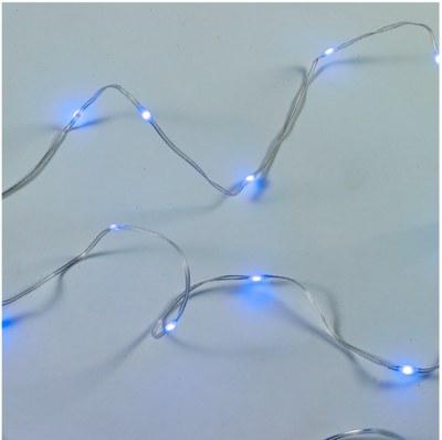 Outdoor Light String with Blue Lights