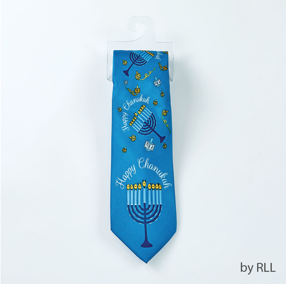 Chanukah Faux Silk Tie - Can't Wait