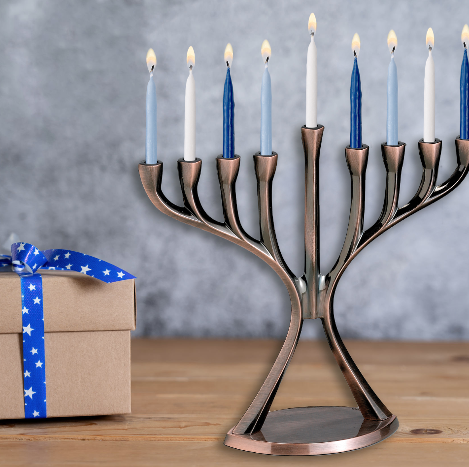 Modern Antique Cooper Menorah