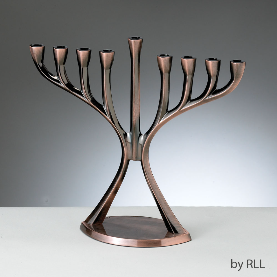 Modern Antique Cooper Menorah