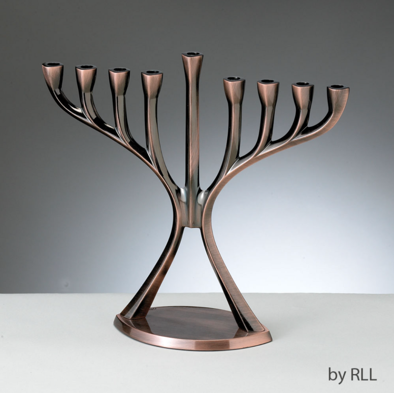 Modern Antique Cooper Menorah
