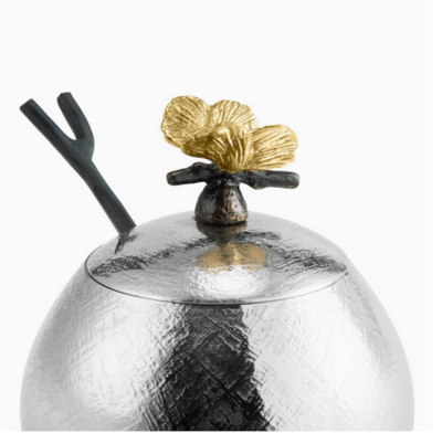 Aram Butterfly Ginkgo Pot w/Spoon