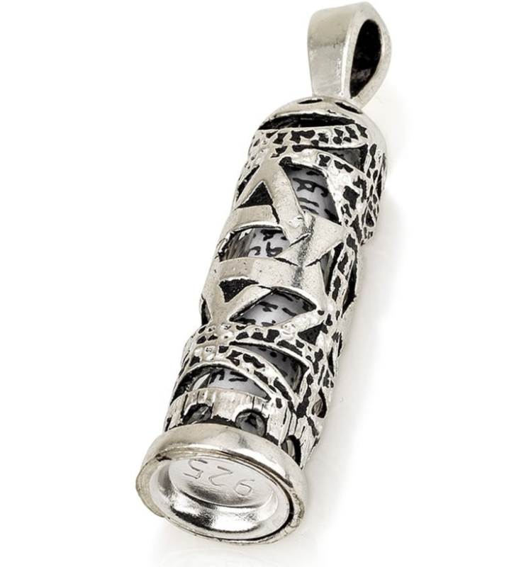 Star Mezuzah Pendant-StSl