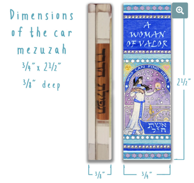 Caspi Car Mezuzah - "Womqn of Valor"