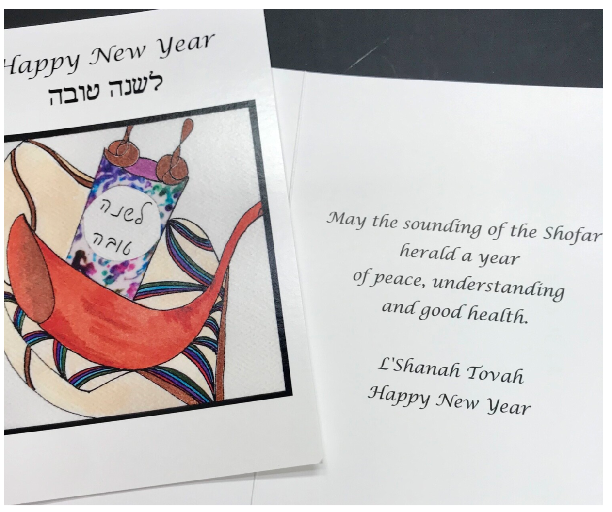 Josaba New Year Card - Scroll/Shofar