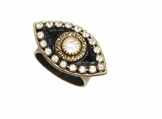 Michal Golan Evil Eye - Black &amp; White Ring