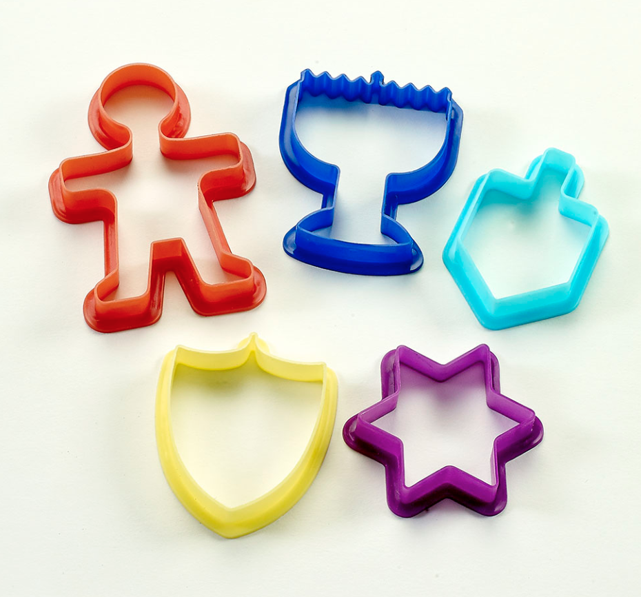 Plastic Chanukah Cookie Cutters - Set of 5