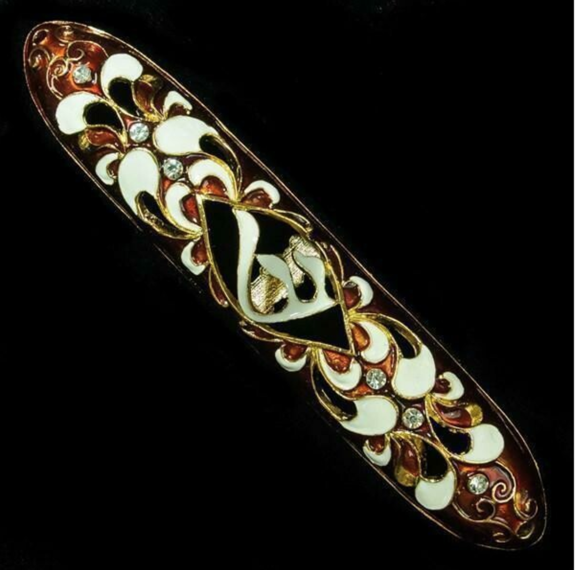 Enamel Jeweled Mezuzah - Large 1257