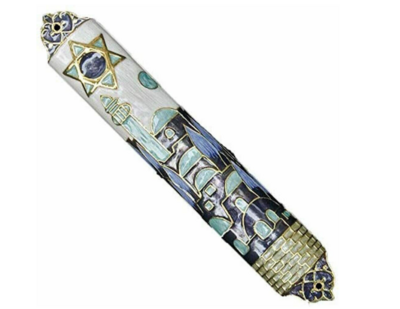 Emanuel Jeweled Mezuzah - LG Jerusalem 1208