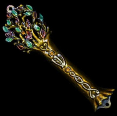 Enamel Jeweled Mezuzah - SM Br Tree