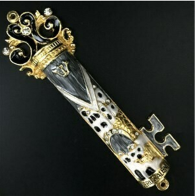 Enamel Jeweled Mezuzah - SM Key Jerusalem
