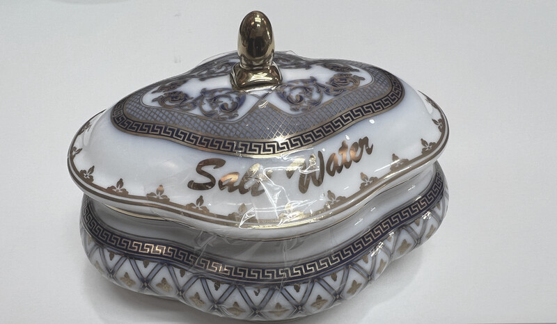 Salt Water Dish wLid-Wt/Bl/Gl
