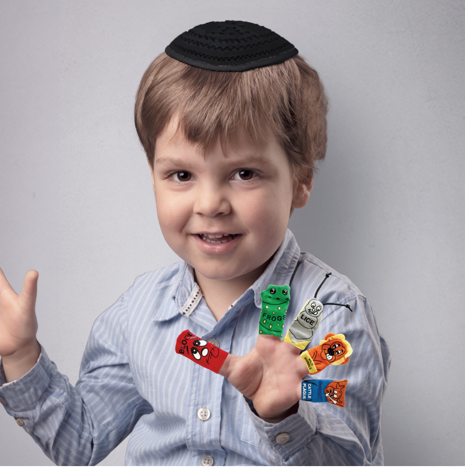 Passover 10 Plagues Plush Finger Puppets