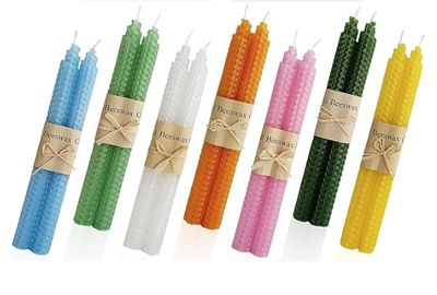 Natural Beeswax Colorful Lacaser Candles
