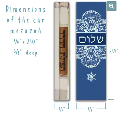 Caspi Car Mezuzah - Shalom