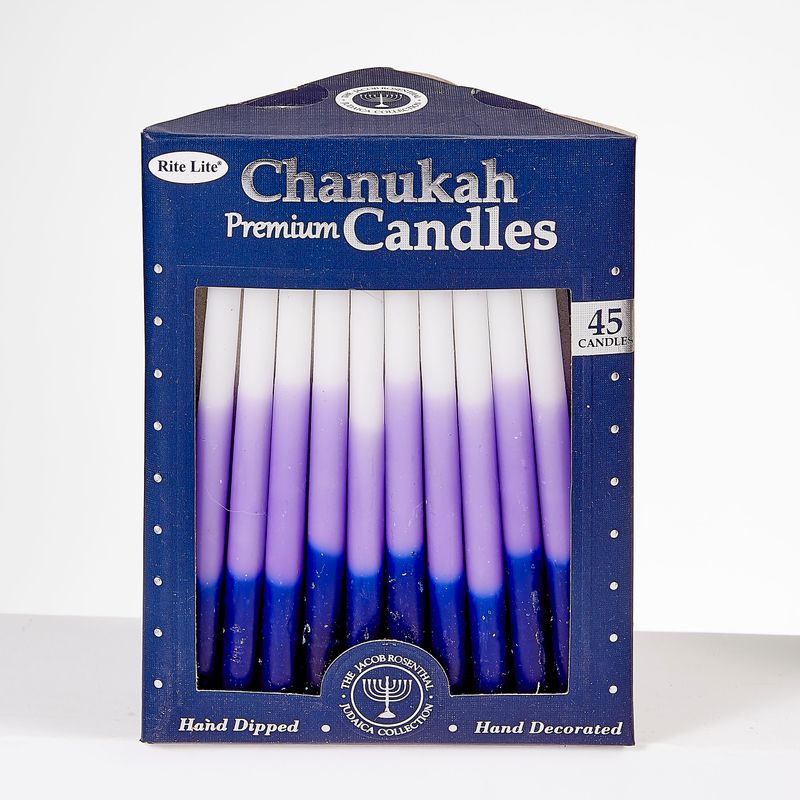 Premium Chanukah Candles - white/Purple