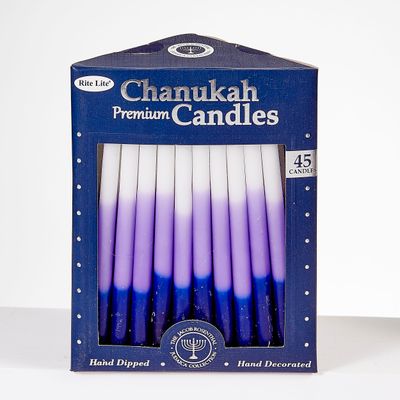 Premium Chanukah Candles - white/Purple