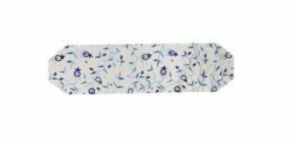 Emanuel Embroidered Pom Table Runner - Blue