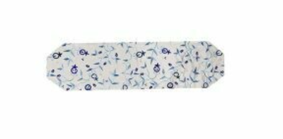 Emanuel Embroidered Pom Table Runner - Blue