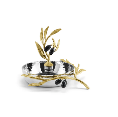 Aram Olive Branch Wine Coaster & Stopper Set