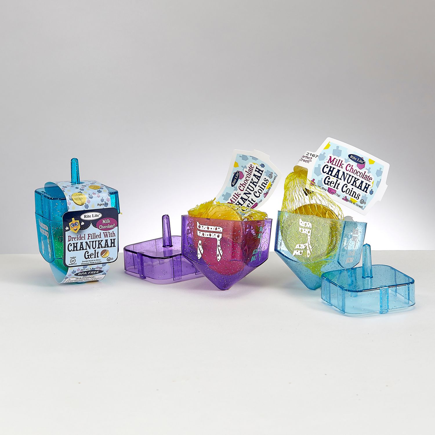 Dreidel Filled with Chanukah Gelt