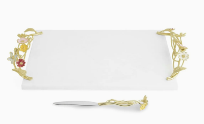 Aram Wildflowers Cheese Board with Knife