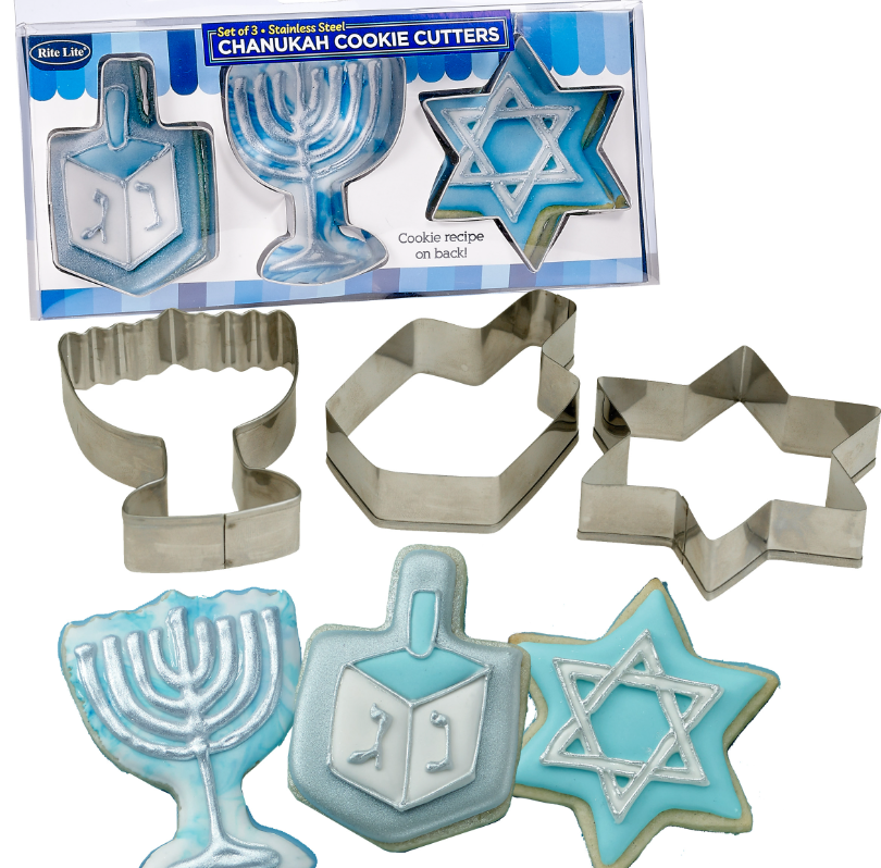 Chanukah Cookie Cutters Stainless Steel