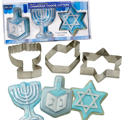 Chanukah Cookie Cutters Stainless Steel