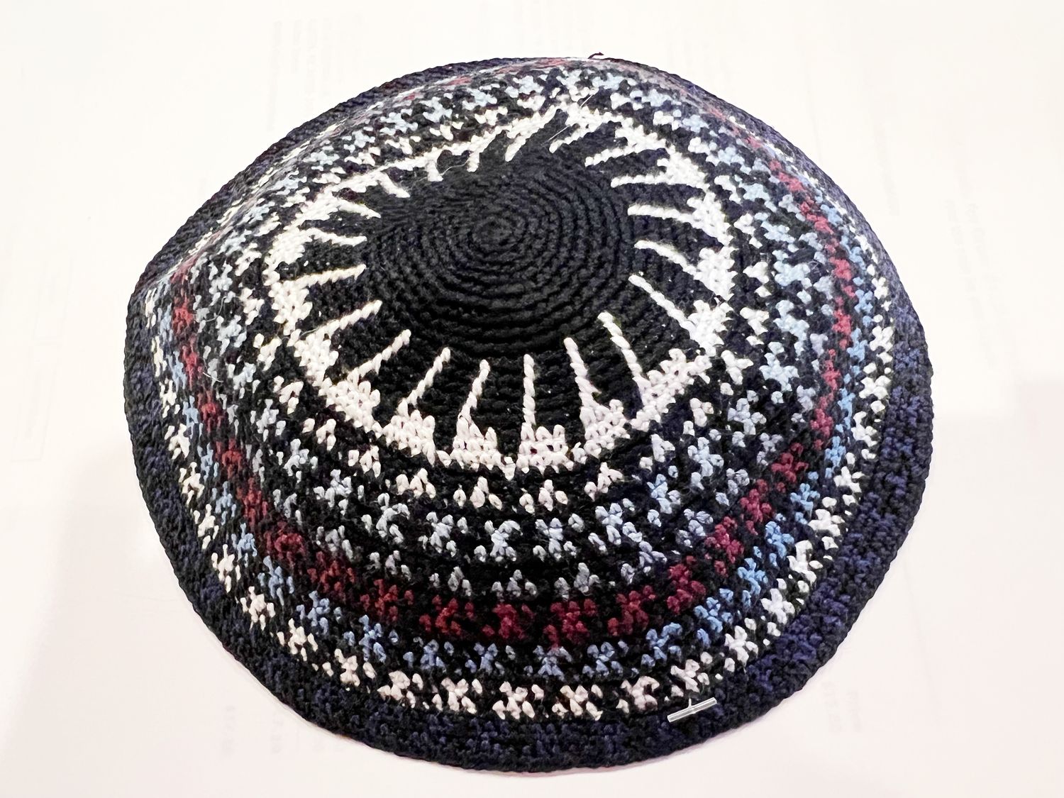 Multi Knit LG Kippah - Striped