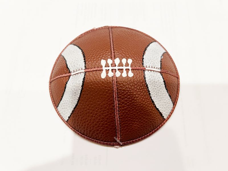 Leather Sports Kippah - Football