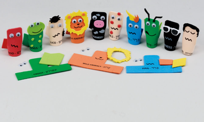 Passover 10 Plagues Foam Finger Puppet Craft