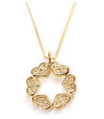 IMJ  Stl/Slv Heart/Star necklace