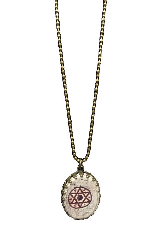 Art In Clay Necklace - Star of David (Handmade)