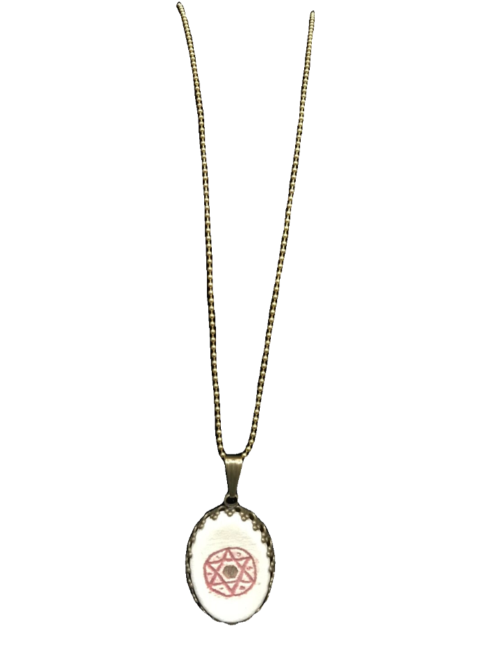 Art In Clay Necklace - Star of David (Handmade)