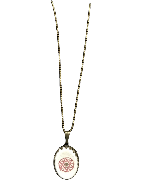 Art In Clay Necklace - Star of David (Handmade)
