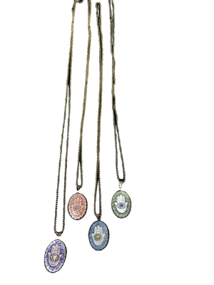 Art in Clay Necklace - Hamsa (Handmade)