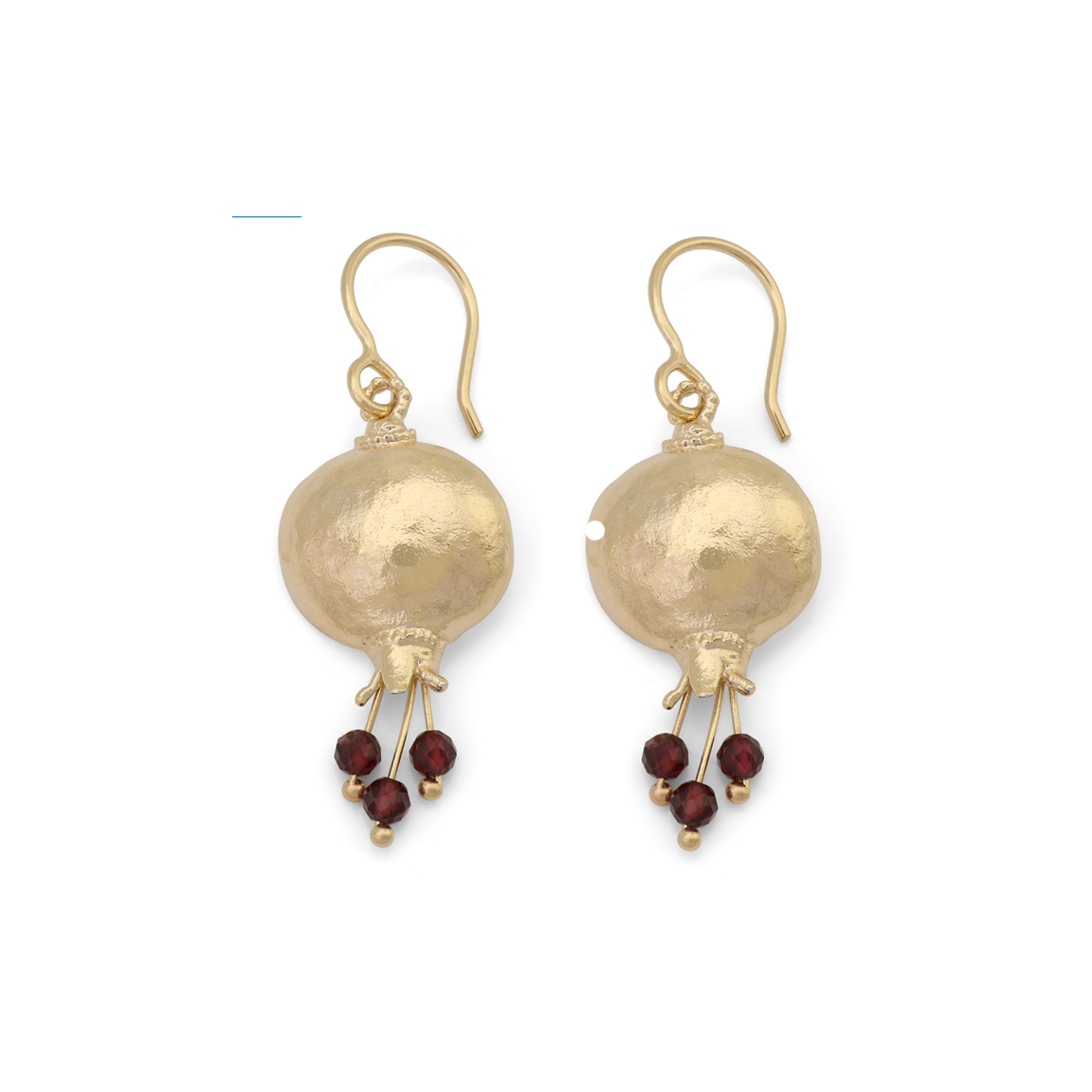 IMJ 14K Gold plated Pom Earrings with Stone