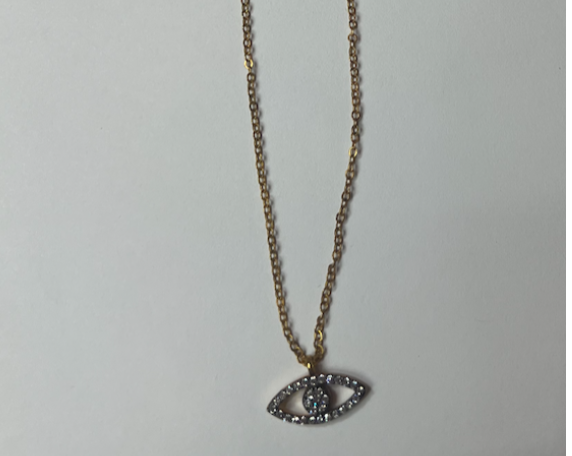 Devin Rose Evil Eye necklace G-plated StSl