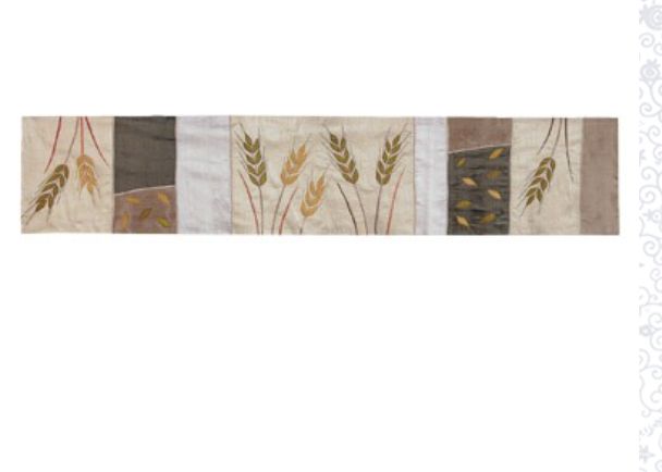 Emanuel Raw Silk Table Runner 200cm - Wheat - Gold